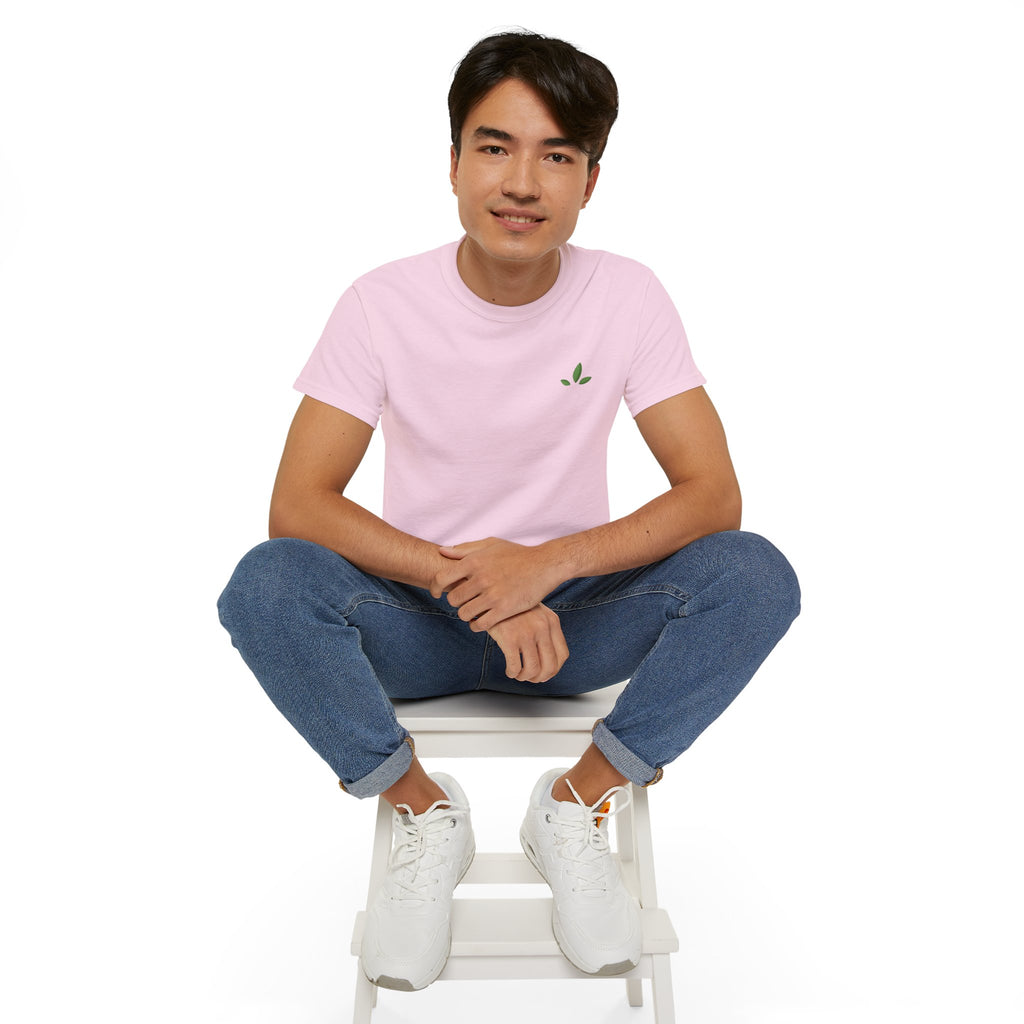 Leaf Logo Tee — Minimal Unisex T-Shirt