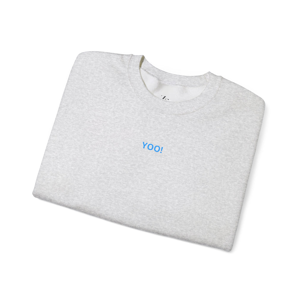 Minimal 'YOO!' Crewneck Sweatshirt — Unisex Sweatshirt