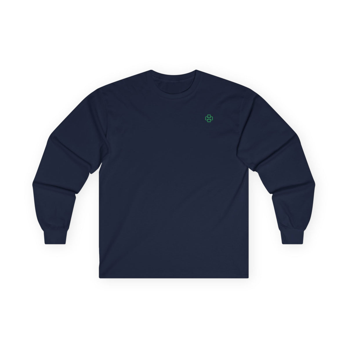 Minimal Green Clover Long Sleeve Tee