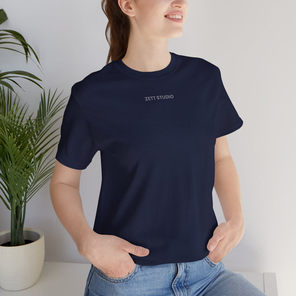 Minimalistisk 'ZETT STUDIO' Logo-tee — Unisex kortermet skjorte