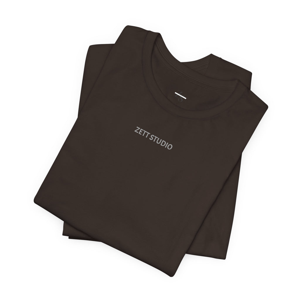 Minimalistisk 'ZETT STUDIO' Logo-tee — Unisex kortermet skjorte