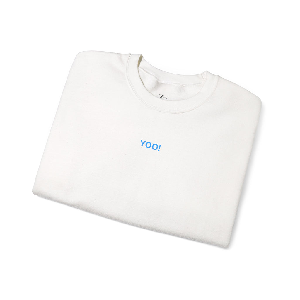 Minimal 'YOO!' Crewneck Sweatshirt — Unisex Sweatshirt