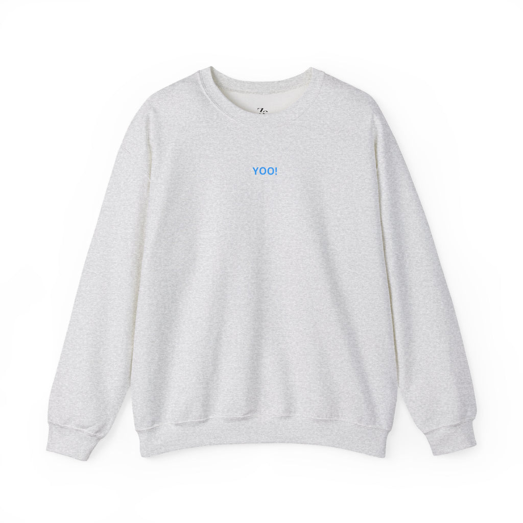 Minimal 'YOO!' Crewneck Sweatshirt — Unisex Sweatshirt