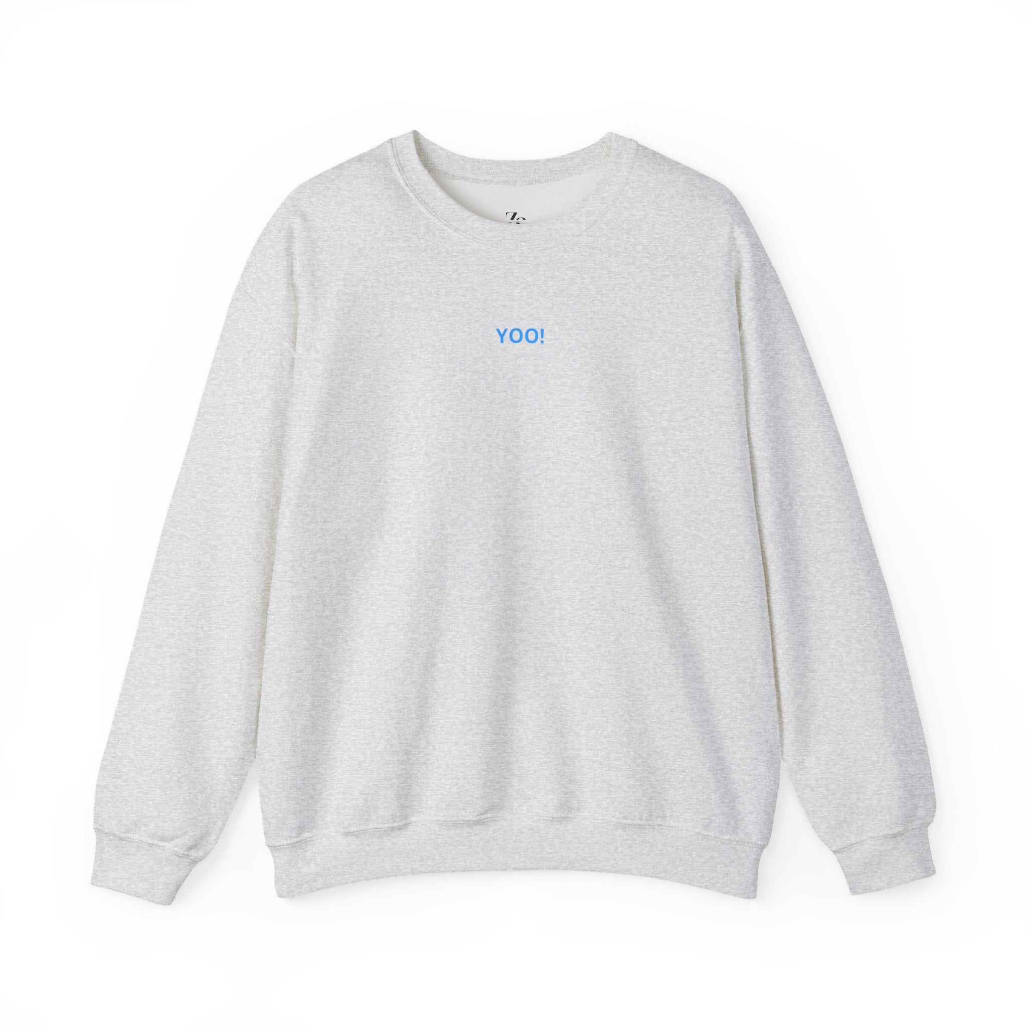 Minimal 'YOO!' Crewneck Sweatshirt — Unisex Sweatshirt