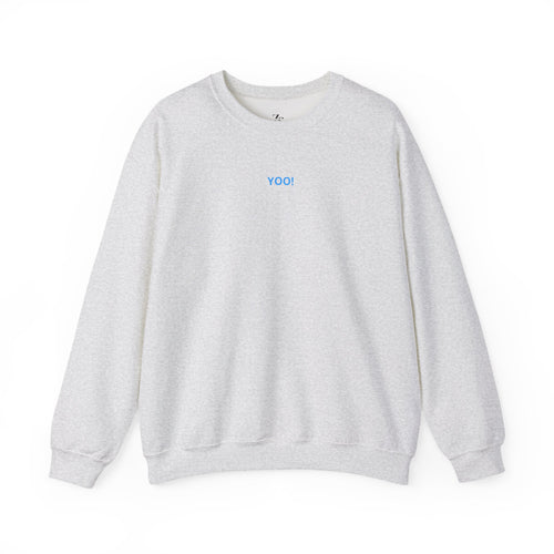 Minimal 'YOO!' Crewneck Sweatshirt — Unisex Sweatshirt