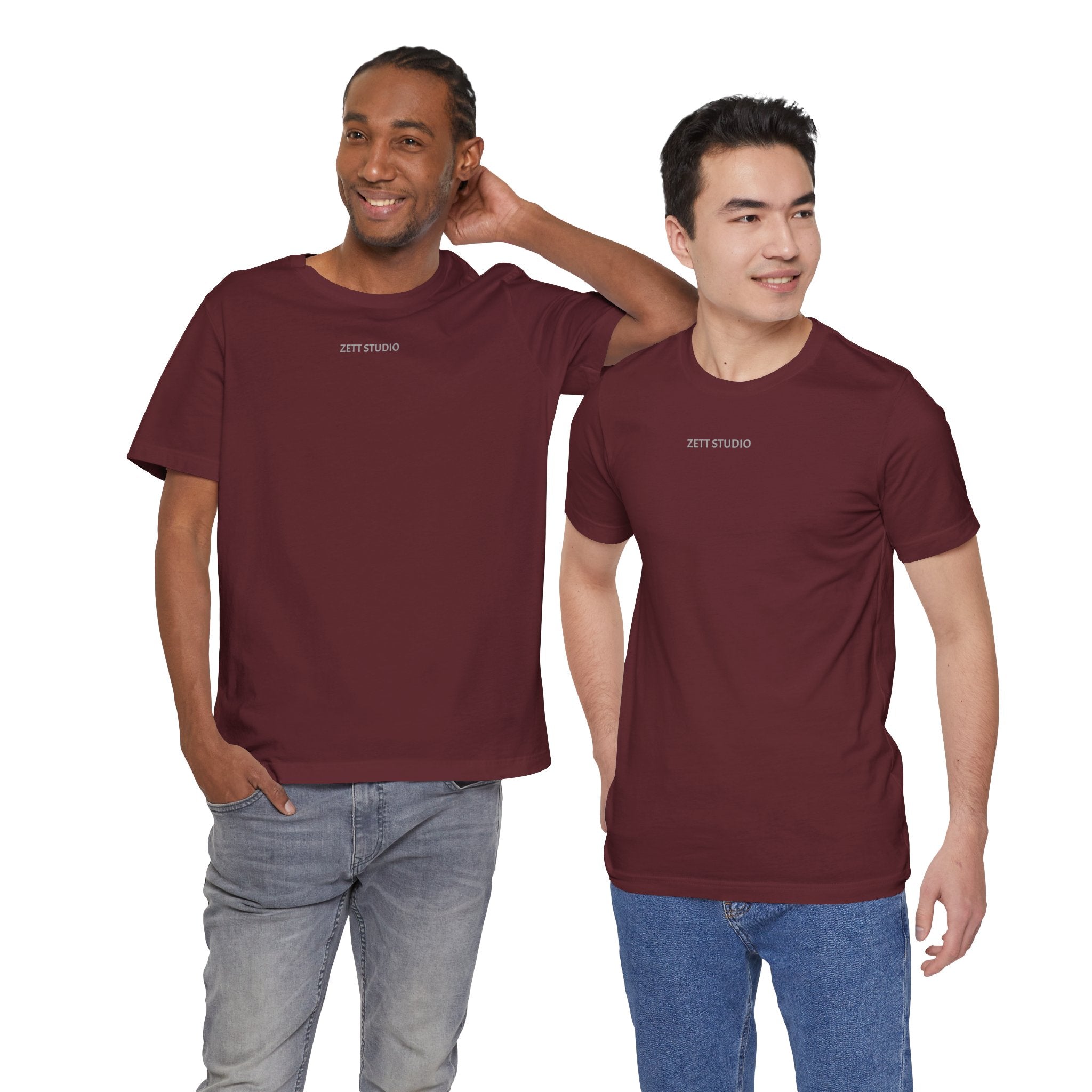 Minimalistisk 'ZETT STUDIO' Logo-tee — Unisex kortermet skjorte
