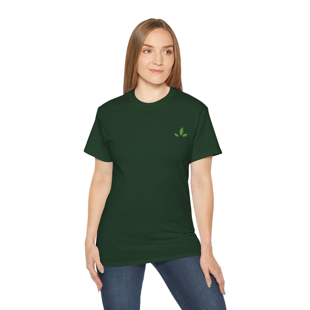 Leaf Logo Tee — Minimal Unisex T-Shirt