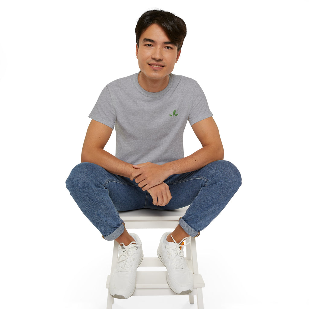 Leaf Logo Tee — Minimal Unisex T-Shirt