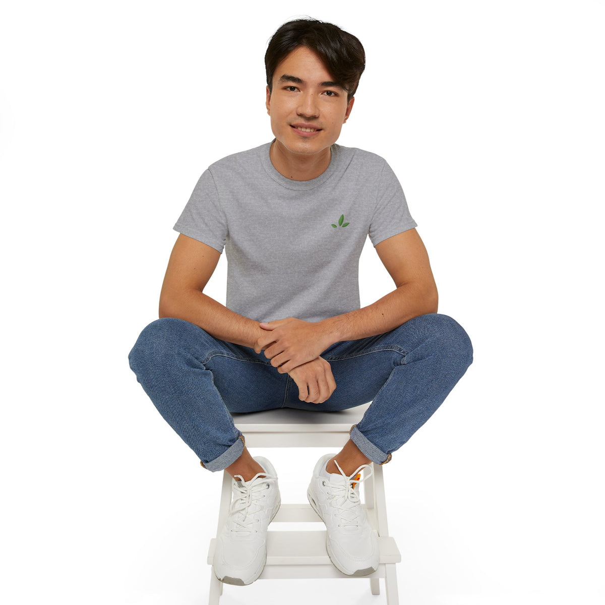 Leaf Logo Tee — Minimal Unisex T-Shirt