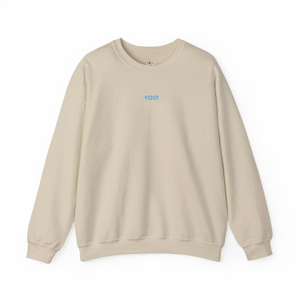 Minimal 'YOO!' Crewneck Sweatshirt — Unisex Sweatshirt