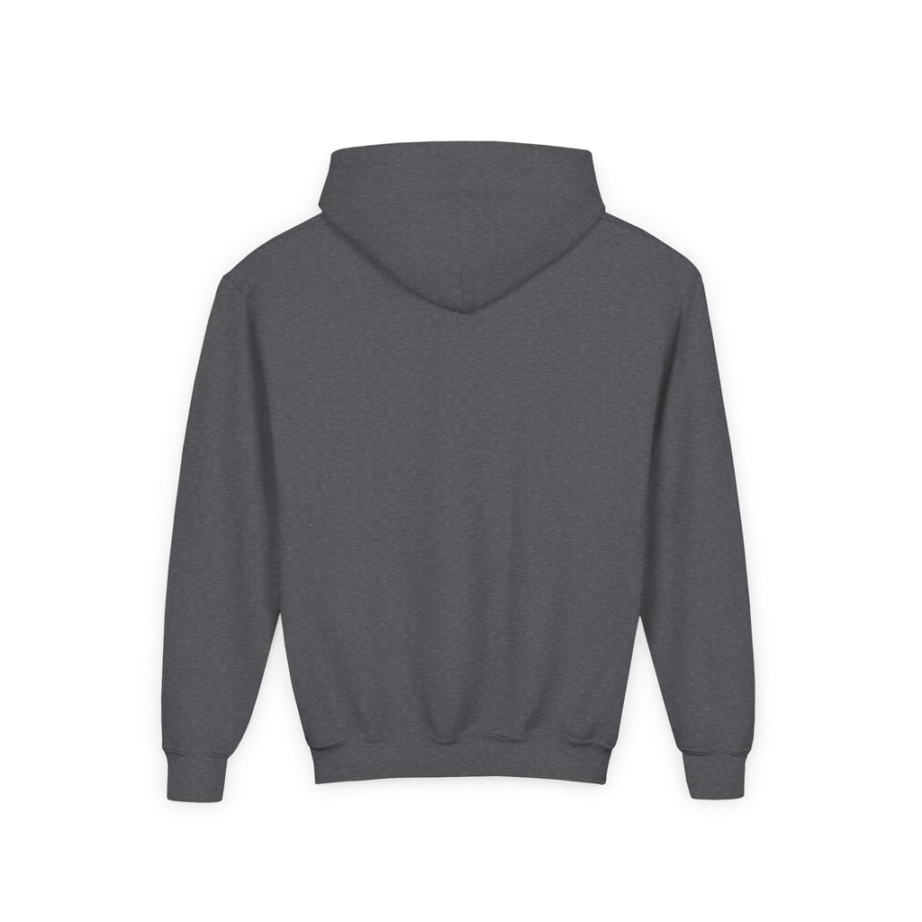 Youth Hoodie with Blue Handprint Chest Logo - Kids Casual Pullover