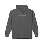 Minimal Tiny Text Hoodie — UNISEX HOODIE