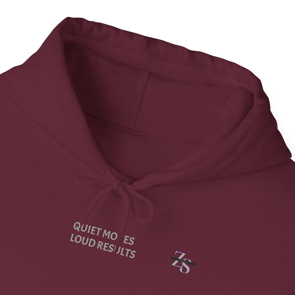 Hoodie — Minimal 'Quiet Hours' Small Chest Graphic Pullover