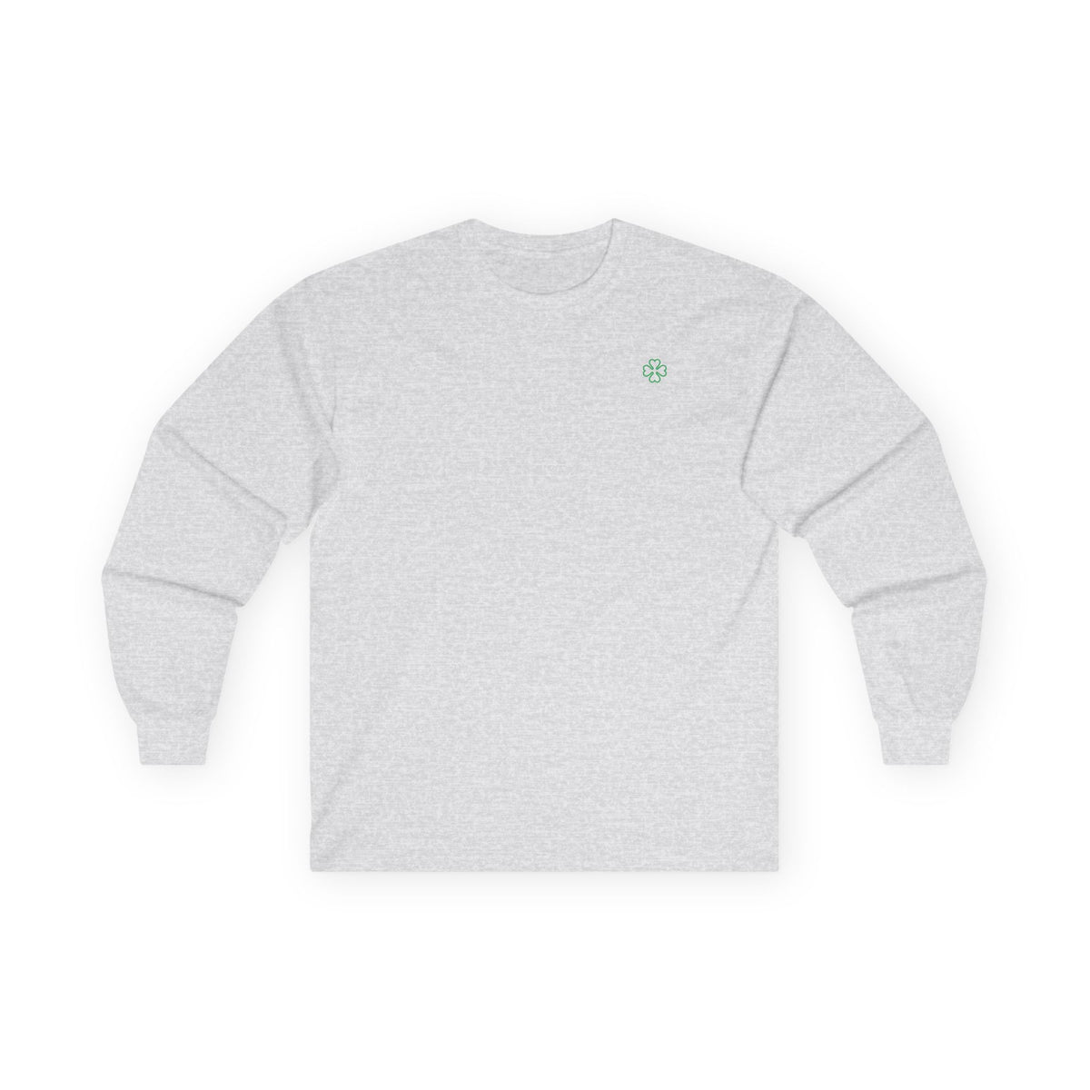 Minimal Green Clover Long Sleeve Tee